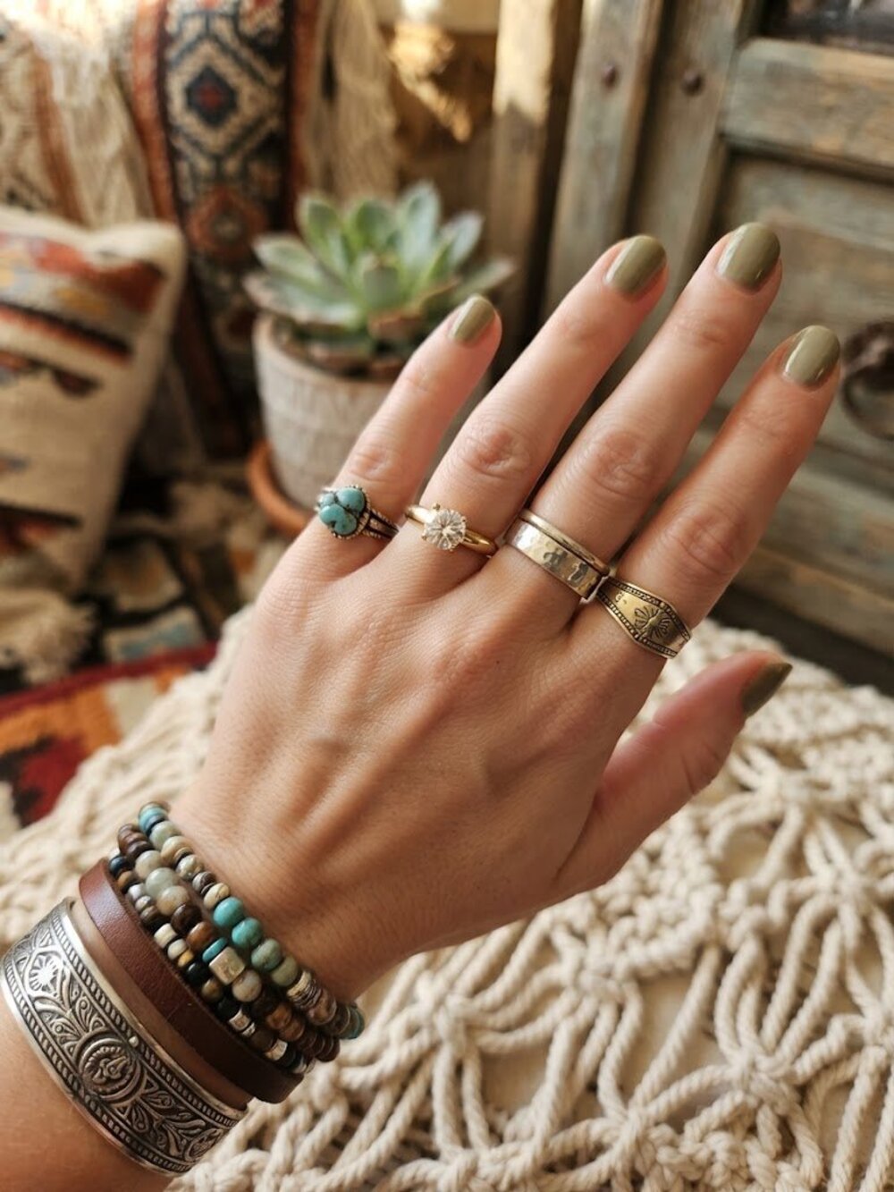 Gold-Tone Solitaire Ring
